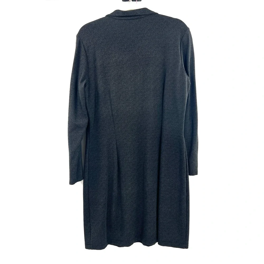 J. Mclaughlin 1/4 zip speckled black long sleeve scuba dress sheath preppy XL - Picture 11 of 13